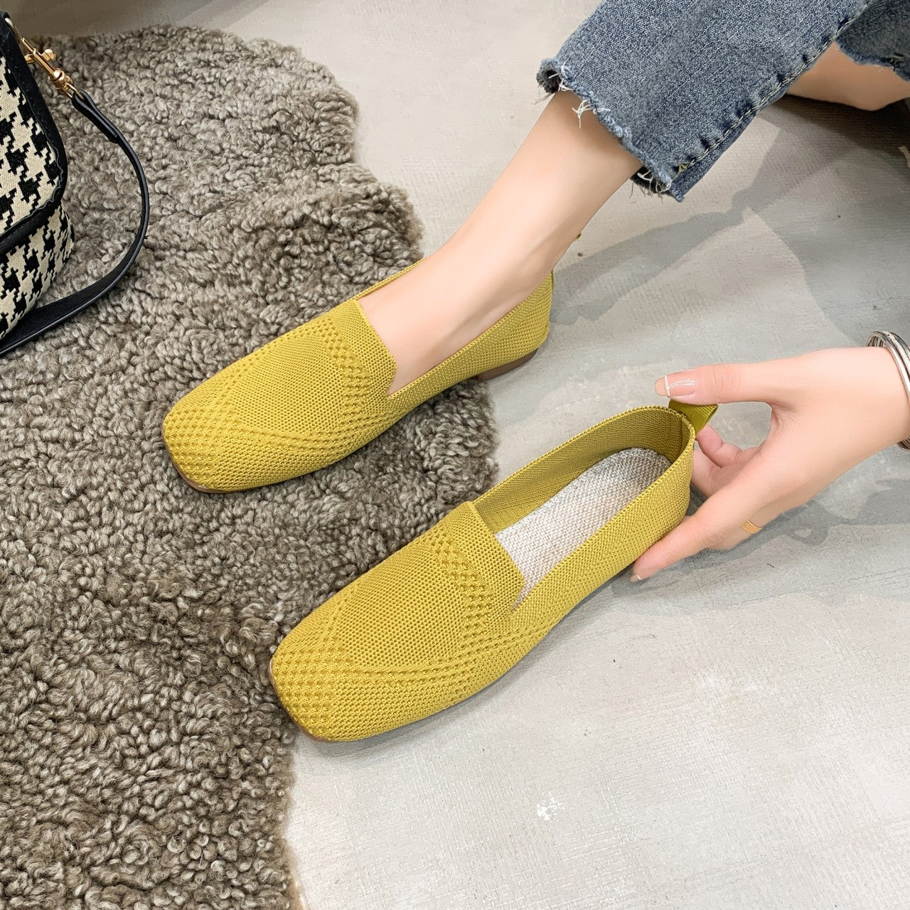Mocassins Plats à Bout Rond