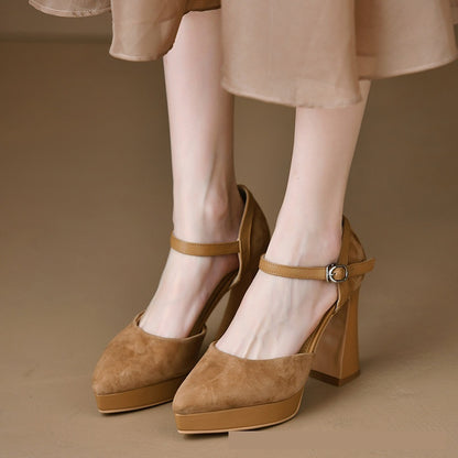 Sandales à Bride, Talon Aiguille Pointu – Découpes